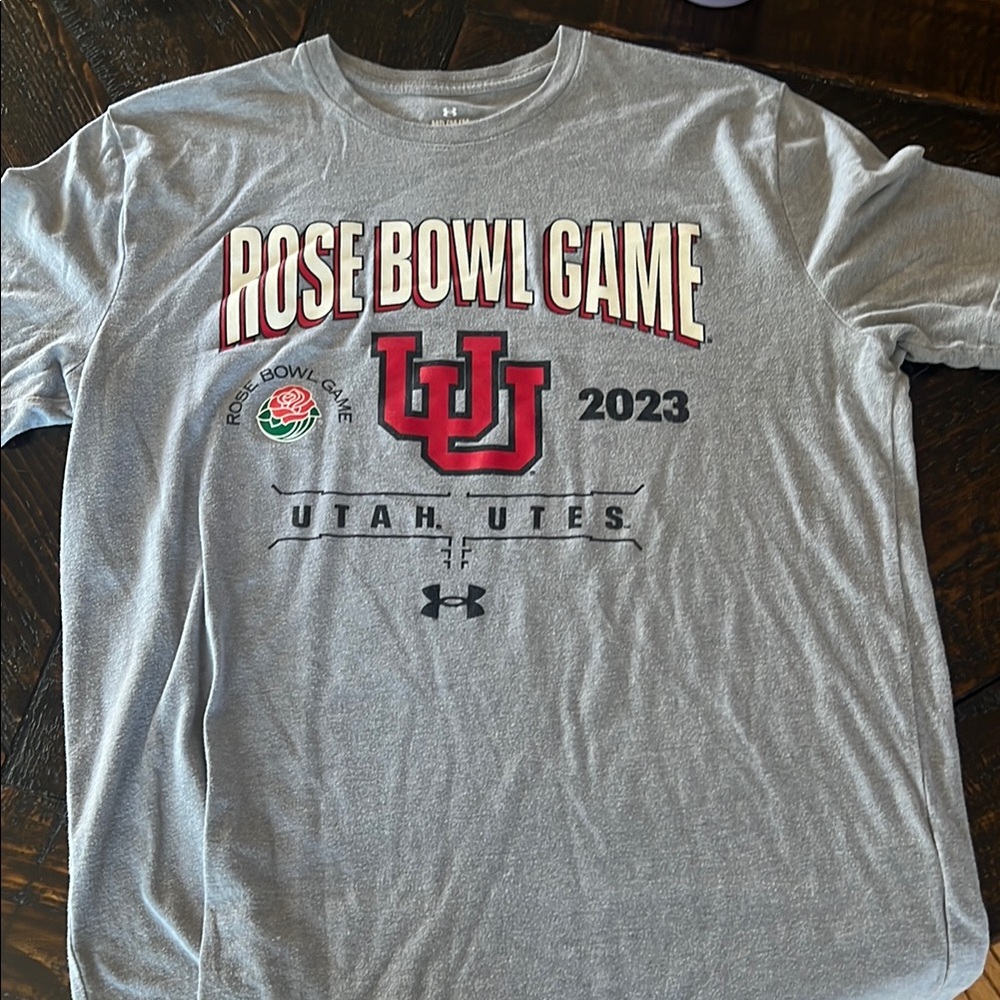 Under Armour Gray Utah Utes 2023 Rose Bowl Tee